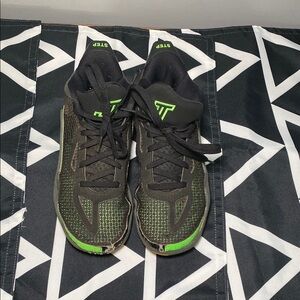 Boys Jordan Tatum 1 Black and Green Shoes